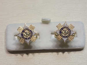 Scots Guards enamelled cufflinks - Click Image to Close